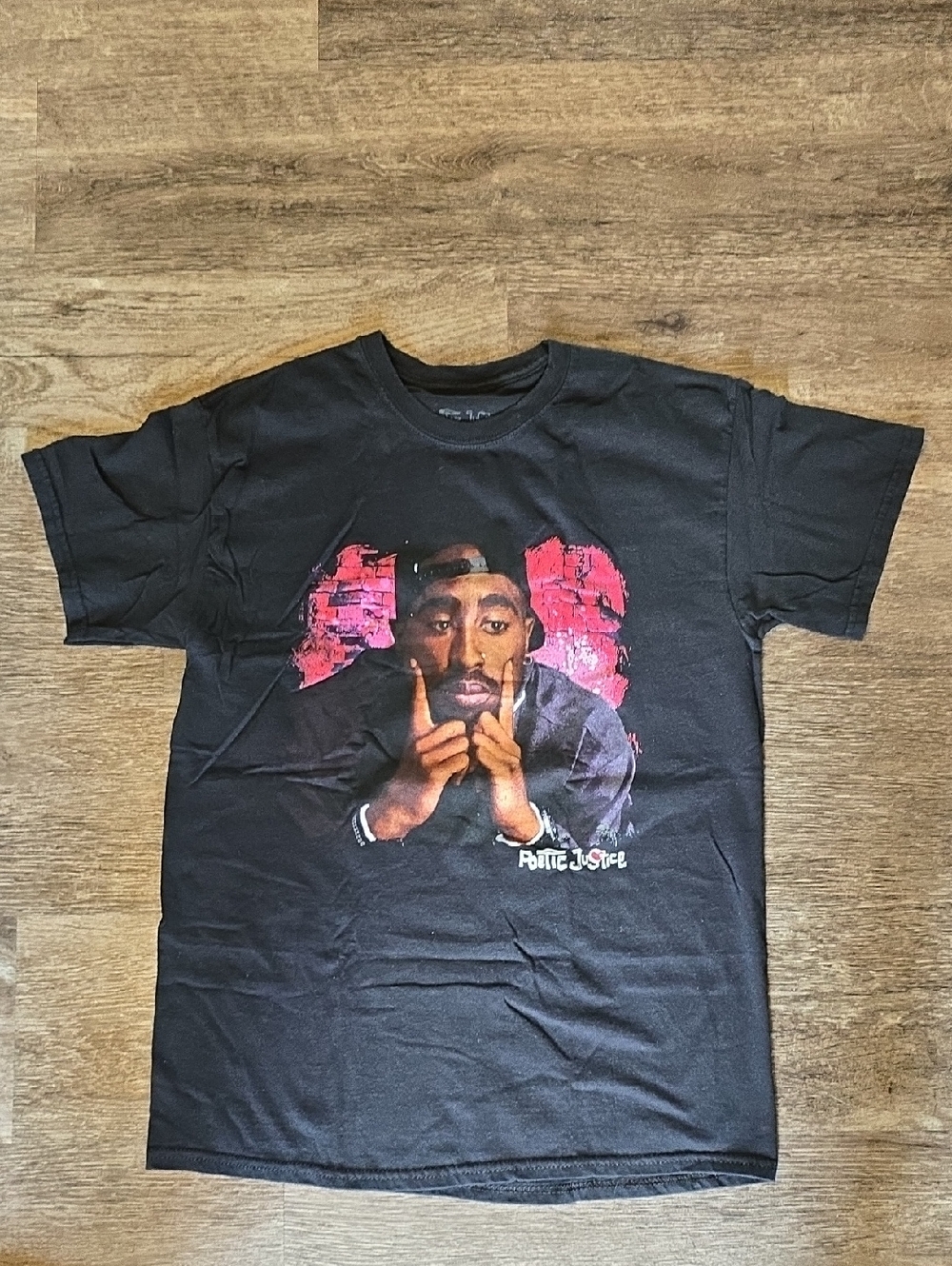 Tupac Poetic Justice Men’s T-Shirt with Red Accent